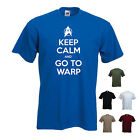'Keep Calm and Go To Warp'  mens Funny T-shirt.