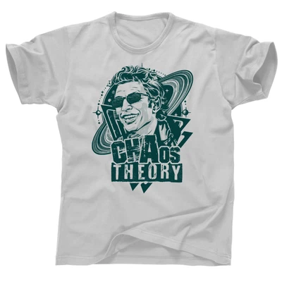 Dr. Camiseta de dinosaurio Doctor Ian Malcolm Chaos Theory Alan Grant repuesto sin gastos Foto 1 de 4