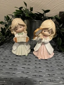 Vintage Homeco Home Interiors 2er Set Porzellan Engel #5504 - Bild 1 von 3