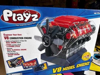 Playz V8 Model Combustion Engine STEM Toy Car Motor Model Parts Only (see Photo) - Image 1 of 4