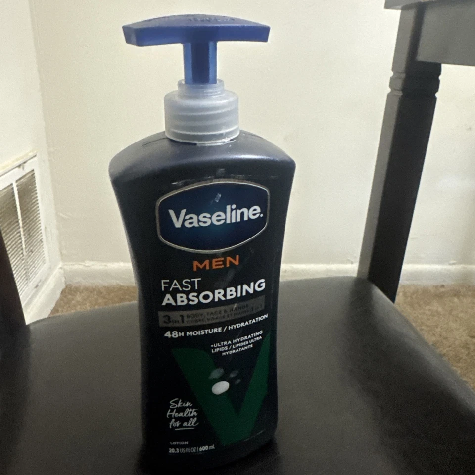 Vaseline Men Fast Absorbing-3 In 1 Face Hands & Body Lotion, 20.3 Oz  E16E - Image 1 of 3