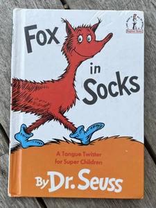 Vintage Book Dr. Seuss 1st Edition 1965 “Fox In Socks” Book Club Edition VG Cond - Picture 1 of 14