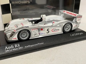 MINICHAMPS Audi R8 Ara Magnusen Werner 24h Le Mans 2003 1:43 Diecast Modelcar - Picture 1 of 6