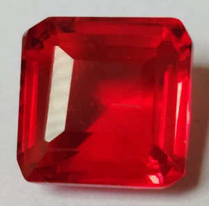 AAA+ Beautiful Red Ruby Square Cut 18.55 Ct. Loose Gemstone Gift for Women/Her - Picture 1 of 7