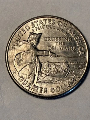 2021 P Washington Crossing The Delaware Quarter Crown Small Die Chip - Image 1 of 4