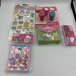 Hello Kitty Stickers,notepad And Stamp Lot - Picture 1 of 2