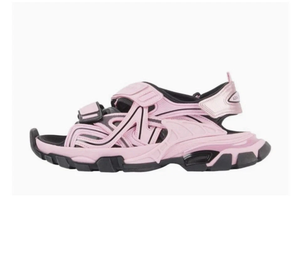 Sandalias Balenciaga Rosa/Negro Goma e Imitación Cuero Talla 10 40 Foto 1 de 4