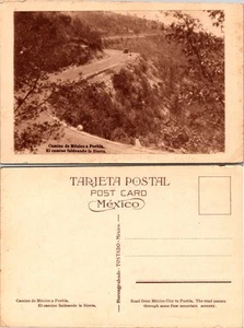 Postal de colección - Camino de M?Ciudad de México a Puebla. acantilados - Imagen 1 de 1