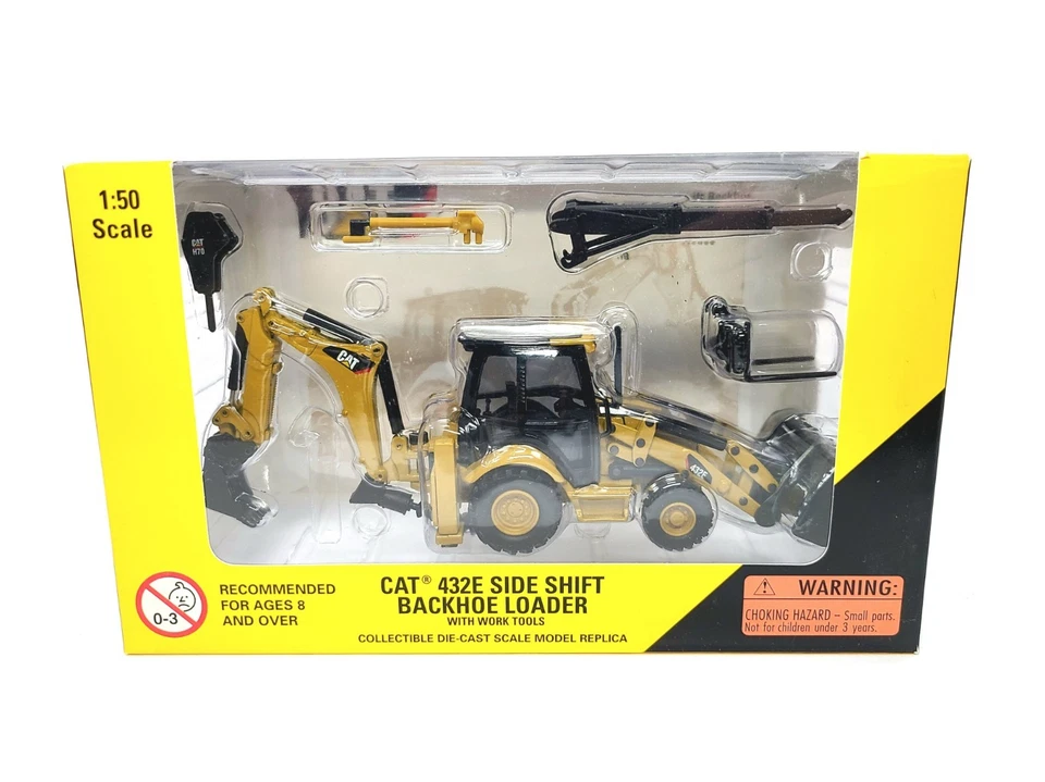 Caterpillar Cat 432E Side Shift Backhoe Loader - Norscot 1:50 Scale #55149 New - Image 1 of 2