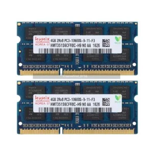 Hynix 8GB (2x 4 GB) DDR3 1333 MHz PC3-10600 So-dimm Laptop Memory RAM DDR3 1.5V - Picture 1 of 6