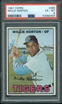 1967 Topps #465 Willie Horton PSA 6 Tigers  (2934) - Image 1 of 2