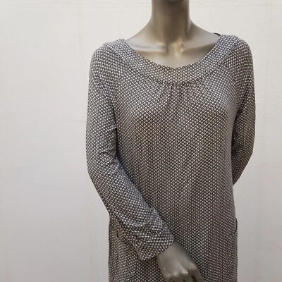 Kleid APC A.P.C. S beige dunkelgrau Jerseykleid Design Luxus Frankreich - Bild 1 von 4