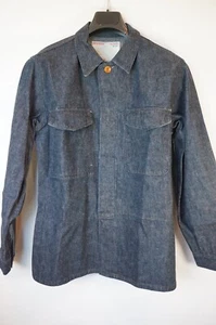 GIACCA CAMICIA COME NUOVA | $425 MISTER FREEDOM DENIM SPAZZOLATO MARE TERRA ARIA 40 MEDIUM - Foto 1 di 19
