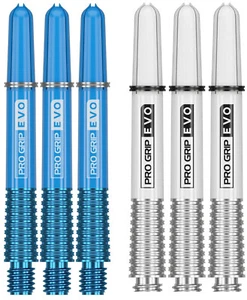 2 Sets Target Pro Grip Evo Short Dart Shafts – Ships w/ Tracking – Blue Silver - Picture 1 of 1