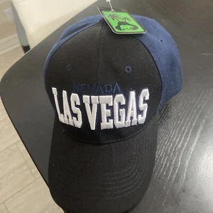 Las Vegas Cap Hat Black/White Embroidered Adult Adjustable NEW!!! - Picture 1 of 3