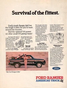 VINTAGE 1984 Ford Ranger Truck Print Ad - Picture 1 of 1