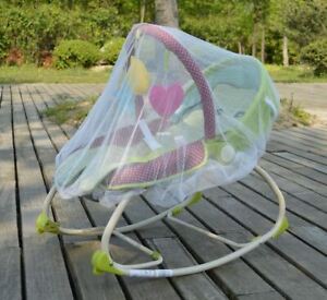 White Mosquito Bugs Net Mesh Cover for Baby Fisher Price Rockers Bouncers Swings