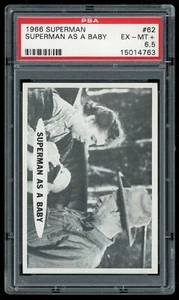 Tarjeta Topps Superman 1966 #62 Superman As A Baby PSA 6,5 - Imagen 1 de 4