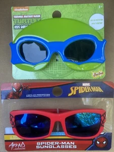 Teenage Mutant Ninja Turtles & Spider-Man Kids Sun-Staches Sunglasses One Size - Picture 1 of 2