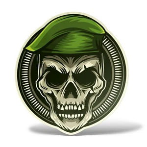 Sticker Cráneo Soldado Skull Decal Adhesivo Auto Motocicleta Casco Laptop Wall - Imagen 1 de 7