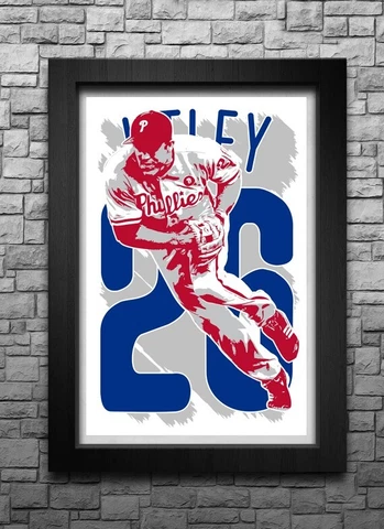 CHASE UTLEY art print/poster PHILADELPHIA PHILLIES FREE S&H! JERSEY Cover