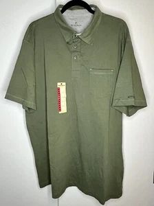 WOOLRICH New Men’s XL Polo Shirt Green Short Sleeves Cotton Buttons Extra Large - Picture 1 of 11