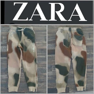 NWOT Zara joggers multicolored brown & black boys size 7 - Picture 1 of 8