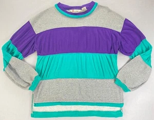 Vintage 70’s 80’s Palermo Long Sleeve Pullover Jersey Color Block Size M Retro - Picture 1 of 16