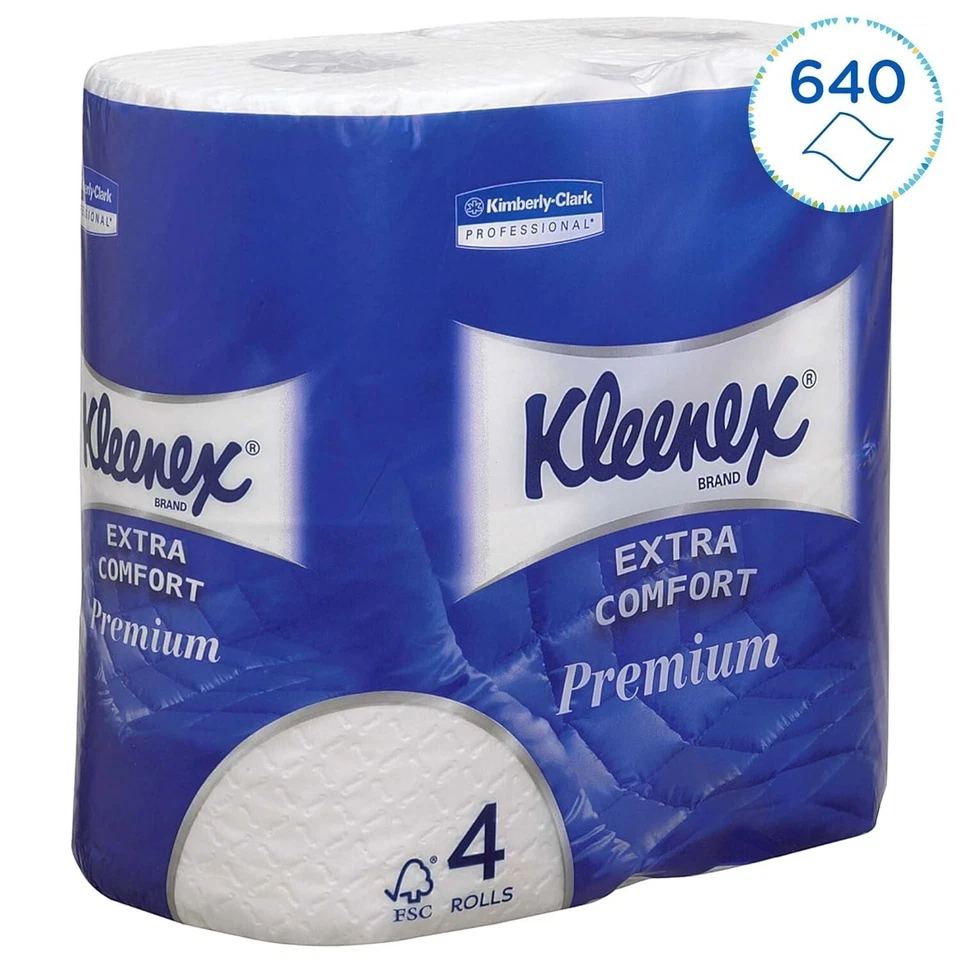 Kleenex Toilettenpapier 4-lagig 8484 - 8 Rollen à 160 Blatt - Kimberly Clark