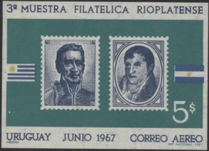 Uruguay 1967 Air - 3rd River Plate Philatelic Exhibition MS, mint MNH - Picture 1 of 1