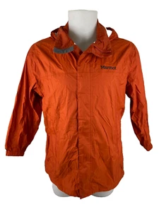 Marmot Men Medium Precip Eco Rain Jacket Windbreaker Waterproof Burnt Orange - Picture 1 of 9