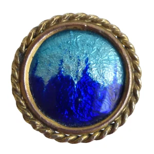 Button Antique - Enamel - Limoges - 23 MM - 20th Century Enamel Buttons - Picture 1 of 5