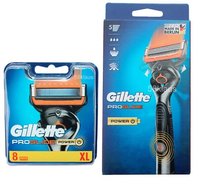 Gillette Proglide Power rasoio Flexball + 8 lame Fusion5 Proglide Power confezione originale - Immagine 1 di 4