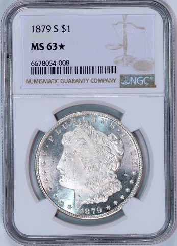 1879-S Morgan Silver Dollar | NGC MS63 STAR | PL/DMPL Obverse Cover