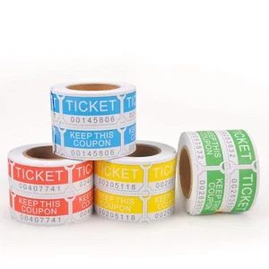1000 Assorted Double Raffle Tickets 250 per Roll 50/50 Raffle Tickets(4 - Picture 1 of 6