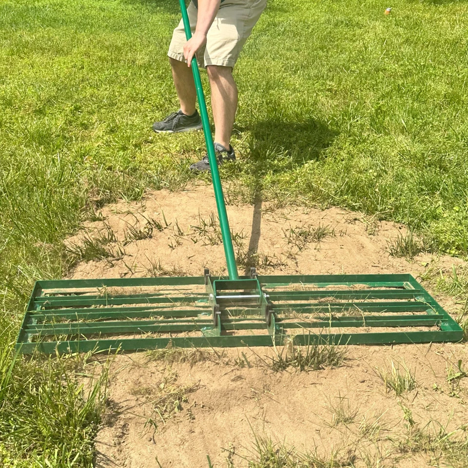Landzie Lawn Leveling Rake - 48 Inch XL Lawn Care Yard, and Garden Leveler Rake - Image 1 of 4