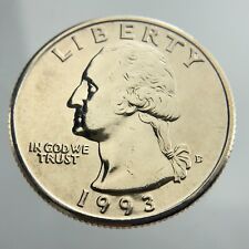 1993 D United States Washington Quarter KM#A164a Uncirculated Coin BB344