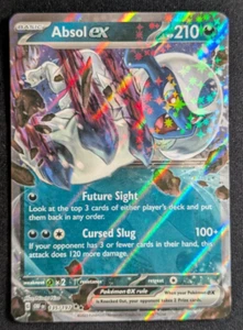 Juego de cartas coleccionables Pokémon Absol ex 135/197 2023 doble raro holograma llamas de obsidiana casi como nuevo - Imagen 1 de 10