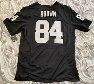 AUTHENTIC Oakland Raiders Antonio Brown #84 Nike Stitched Jersey Size Large