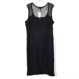Lane Bryant Black Lace Sheath Wiggle Dress NWT Womens 16 Cocktail Evening - Picture 1 of 8