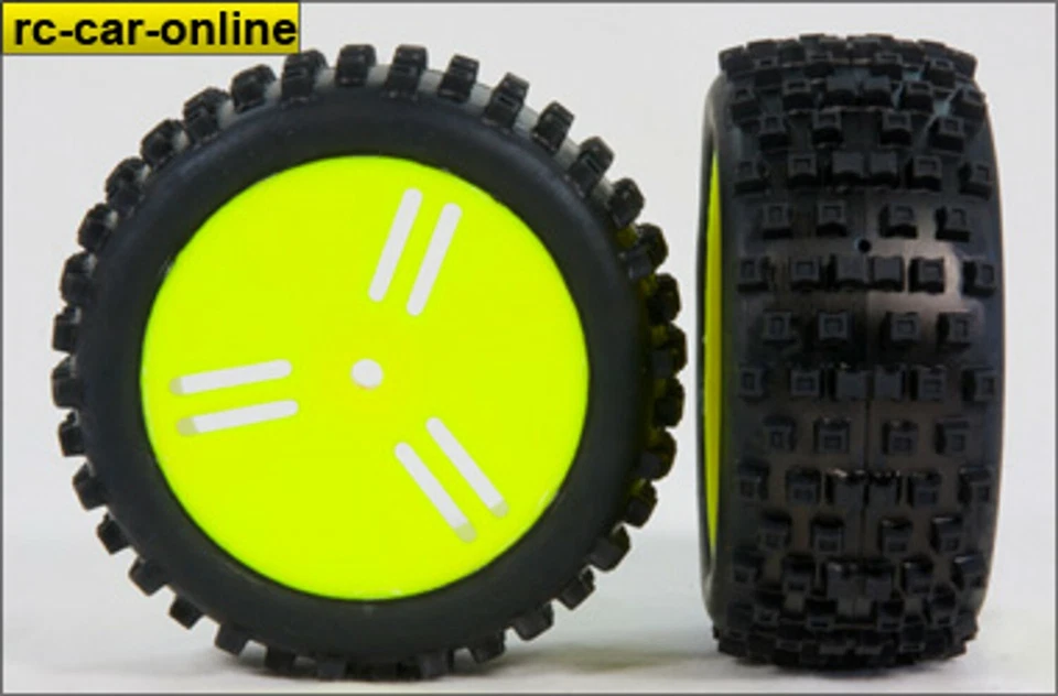 GRP 1:6 Buggy "BULDOG" Reifen verklebt, gelbe Felge, 18mm Vierkant GWK71, tires - Bild 1 von 1
