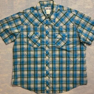 Camisa De Colección Wrangler Para Hombres 2XL WRANCHER Vaquero Occidental Perla A Presión Manga Corta XXL - Imagen 1 de 7