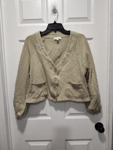 Mable Anthropologie Damen Strickjacke Pullover Cropped Salbeigrün Strick Gr. Medium - Bild 1 von 10