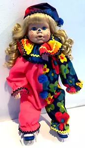 Porzellanpuppe Porzellanpuppe trägt Clown Outfit in OVP 15"" Deutschland - Bild 1 von 13