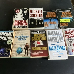 Michael Crichton Lot Of 9 Paperbacks Good To Very Good Condition - Picture 1 of 11
