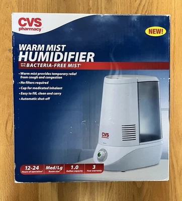 CVS Warm Mist Humidifier W/95% Bacteria-Free Mist - Image 1 of 3