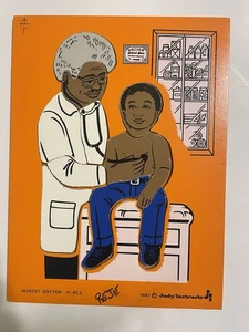 Rompecabezas de madera Judy Instructo Doctor 1981 vintage 11 piezas hecho en EE. UU. - Imagen 1 de 5