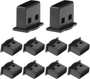 USB Abdeckkappe 10 Stück USBA Staubkappe Stecker, USB Port Abdeckung Anti Staub Stecker Schwarz - Bild 1 von 12