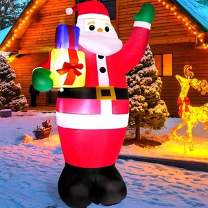 Papá Noel inflable navideño de 6 pies con LED incorporados, decoraciones exteriores... - Imagen 1 de 9