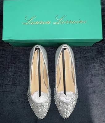 Lauren Lorraine Shoes Kelsey Silver 10 NIB - Image 1 of 4
